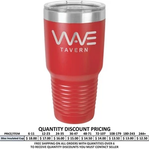 Personalisierte rote vakuumisolierte Becher maßgeschneidertes Design gravierte Geschenke Becher Tasse - Bild 1 von 10
