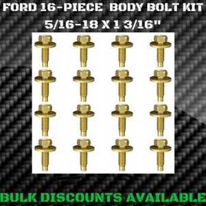 1955-1970 Ford Fairlane Interior Exterior Chassis Body Bolts 5/16-18 X 1 3/16" - Foto 1 di 3