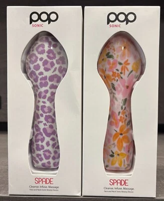 Massageador de limpeza vibratório POP Sonic Spade rosto e pescoço - Várias cores! Novo na caixa - Imagem 1 de 2