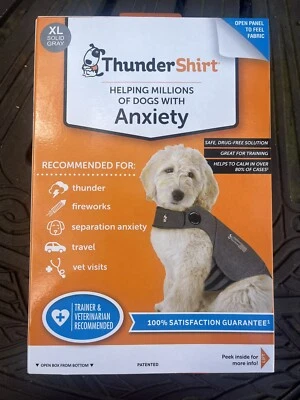 Thundershirt Perro Ansiedad Calmante Tratamiento Alivio XL Perro Gris Foto 1 de 2