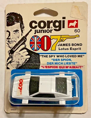 1976 CORGI JUNIOR JAMES BOND LOTUS ESPRIT CAR THE SPY WHO LOVED ME DIE CAST 1:64 - Image 1 of 4