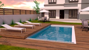 Begehbare Terrasse  für Schwimmbecken GFK Schwimmbecken Abdeckung Hersteller - Bild 1 von 7