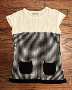 Sophie & Sam girls black & white sweater tunic shirt - Size 7-8 (XL) - so cute! - Picture 1 of 4