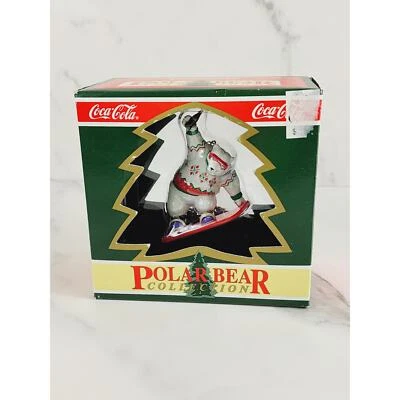 Colección Oso Polar Coca Cola Adorno 1995 Vacaciones de Navidad Nuevo con Caja De Colección Foto 1 de 4