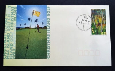 1995 Christmas Island Sports Games Golf 1v Stamps FDC - Image 1 of 3