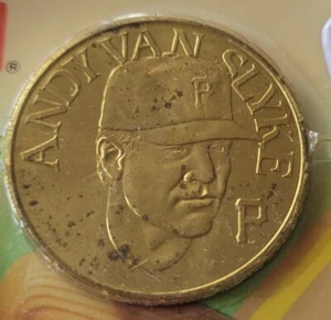 ANDY VAN SLYKE Pittsburgh Pirates Sport Stars 1990 con moneda de bonificación (SELLADA) MLB - Imagen 1 de 7