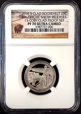 2016 S Proof T. Roosevelt Quarter, NGC PF 70 Ultra Cameo, Baltimore Show! - Image 1 of 4