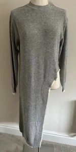 ASOS Grey Longline Jumper with Alpaca Long Sleeve - Size 8 BNWT - Picture 1 of 10