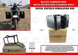 Black "Adventure Pannier box & Rail Pair For Royal Enfield New Himalayan 450" - Picture 1 of 14