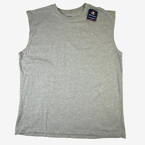 Champion Mens 2XL Big/Tall Gray Muscle Tank Top Shirt Sleeveless Athleisure Logo
