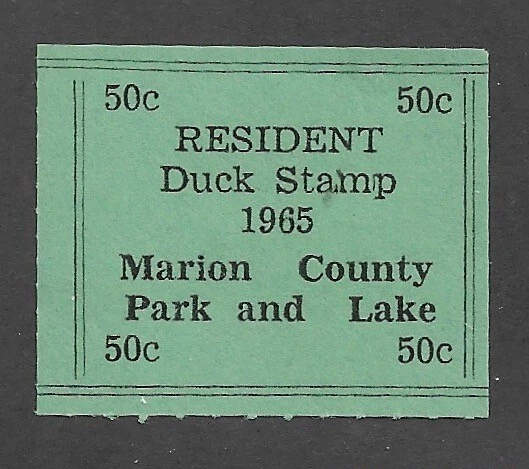 Kansas: Marion County 1965 50c Resident Duck Hunting Stamp, #A25, MH (49155) - Image 1 of 1