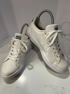 Adidas Cloudfoam Neo Leather Athletic Low Top off white Women's shoes Size 7 - Picture 1 of 9