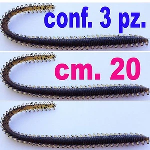 esca artificiale traina mare spinning vermone anguilla cm 20 gomma pesca spigola - Foto 1 di 1