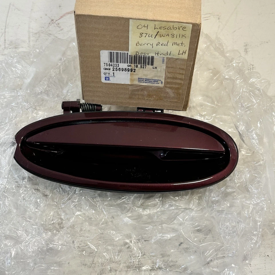 Novo OEM GM 25698992 maçaneta de porta LH vermelho baga para BUICK LESABRE 2000 - 2005 - Imagem 1 de 4