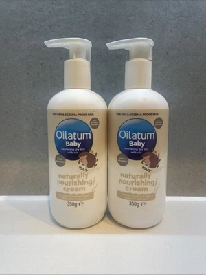 2 x Oilatum Baby Naturally Nourishing Cream for Dry And Eczema Prone Skin 350ml