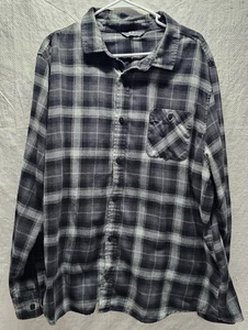 Alpine Design Herren schwarzes Langarm Flanell Hemd Größe XXL Freizeit kariert - Bild 1 von 6