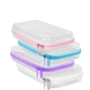 3Pcs Premium Clear Makeup Bags Simple Stylish Makeup Organizer for Traveling Car - Picture 1 of 9