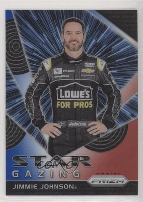 2018 Panini Prizm Star Gazing Red White & Blue Prizm Jimmie Johnson #65 HOF - Image 1 of 2