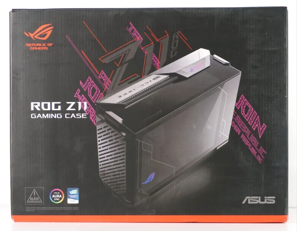 Asus ROG Z11 Mini ITX DTX RGB Tempered Glass Gaming Case Chassis PC Tower NEW - Image 1 of 1