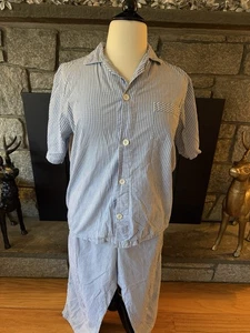 Hudson Room Pyjama für Herren kurzärmliges Oberteil lange Hose 100 % Baumwolle Größe L gebraucht, in einwandfreiem Zustand - Bild 1 von 6