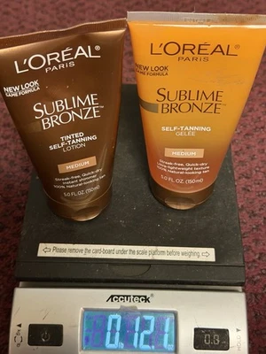 L'Oreal SUBLIME BRONZE SelfTanning Gelee MEDIUM NATURAL TAN 5 oz and Lotion - Image 1 of 3