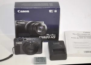 Appareil photo numérique WiFi Canon PowerShot SX620 HS noir 20,2 mégapixels comme neuf dans sa boîte - Photo 1/10