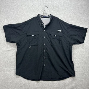 Columbia PFG Shirt Mens 4XL Black Bahama Short Sleeve Omni Shade Fishing Angler - Picture 1 of 8