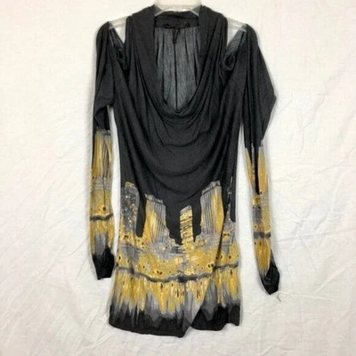 BCBG Maxazria Cowl Neck Mini Dress Small Urba Festival Fairycore Dark Romantic - Image 1 of 4