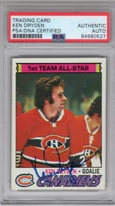 Ken Dryden Autographed 1977-78 Topps Card #100 PSA DNA Slabbed Rare - Picture 1 of 2