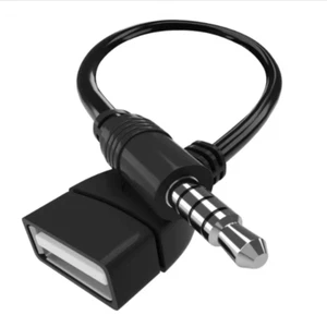 Conector de audio auxiliar de 3,5 mm macho a USB 2,0 hembra OTG convertidor adaptador de cable coche - Imagen 1 de 8