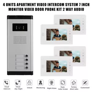 7" Apartment Wired Video Door Phone Intercom Entry System for Multi Units New - Picture 1 of 27