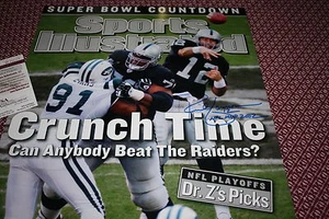 OAKLAND RAIDERS RICH GANNON SIGNED 16X20 SI W/ 2002 MVP INSCRIPTION JSA! - Picture 1 of 1