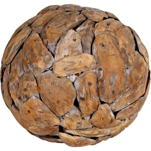 Gartenkugel Deko Teak Holz Scheiben Ø 51 cm Unikat Handarbeit Garten Terrasse - Bild 1 von 1