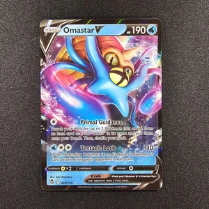 Omastar V #035/195 Ultra Rare Silver Tempest NM Pokemon TCG - Picture 1 of 10