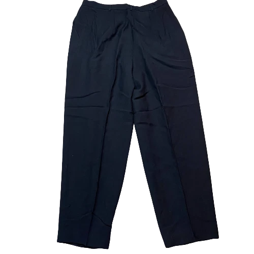 Pantalones de vestir Charter Club para mujer forrados delanteros planos azul marino liso talla 16 Foto 1 de 4