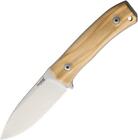 Lion Steel M4 Olive Wood Handle M390 Stainless Fixed Blade Knife w/ Sheath M4UL