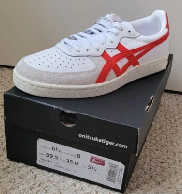 Onitsuka Tiger GSM Classic Red Unisex Mens 6.5 Womens 8 Sneaker ASICS - Imagem 1 de 3