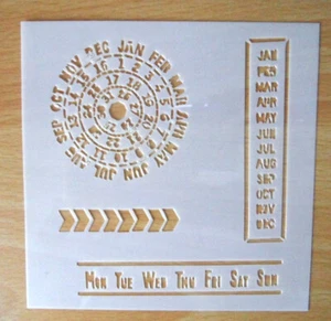 CARD DIY CRAFT STENCILS SPRAY EMBOSSING TEMPLATE CALENDER - Picture 1 of 1