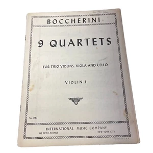 Boccherini 9 Quartets Violin I Part ONLY No. 1083 Sheet Music Part - Picture 1 of 3
