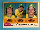 1981 Topps Card 96 Oakland A's Future Stars Pat Dempsey/Dave Beard/Ernie Camacho