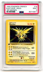 PSA 9 MINT French Zapdos / Electhor Base Set 1st Edition Holo Rare 16/102 -71 - Picture 1 of 2