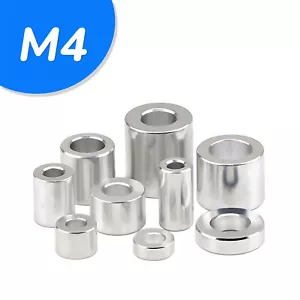 M4 Aluminum Alu Spacers Bush Standoffs 6mm - 14mm OD Round Thick Washers - Picture 1 of 3