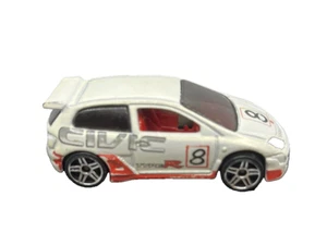 2002 Loose Mattel Hot Wheels HONDA CIVIC TYPE R White #8 RARE Vintage Car Used - Picture 1 of 5