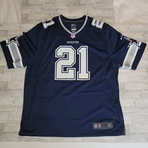 Dallas Cowboys Ezekiel Elliott #21 Nike On Field Navy Blue Jersey XXL Men - Picture 1 of 5