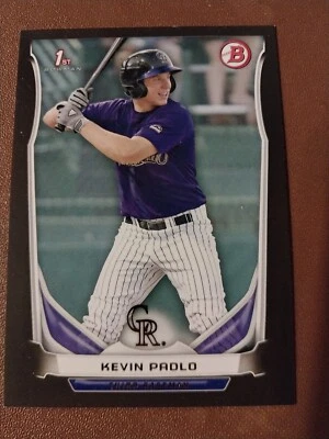 2014 KEVIN PADLO BOWMAN BLACK BORDER BASEBALL ROOKIE CARD RC #DP123 ROCKIES - Image 1 of 2