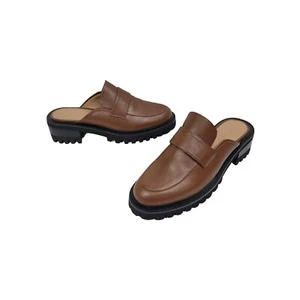 Aerosoles Women's Brown Reba Plataform Mule Loafers Slides Lug Sole Size 8.5 New - Picture 1 of 13