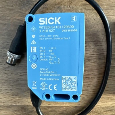SICK WTB26l-34161120A00 PHOTOELECTRIC PROXIMITY SENSOR P/N 1218827 NEW NO BOX - Image 1 of 4