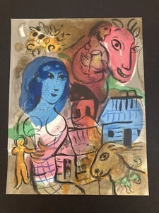 Rare Marc Chagall XXe Siecle Original Lithograph 1969  L’AMOUR DE LA NATURE - Picture 1 of 4