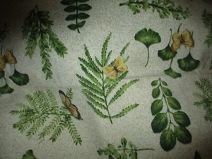 1 yard Bloomgard Upholstery Fabric 54" Wide Butterflies Ferns Plants Nice - Picture 1 of 2
