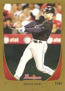 2011 Bowman Gold #180 Adam Lind Blue Jays NM-MT 